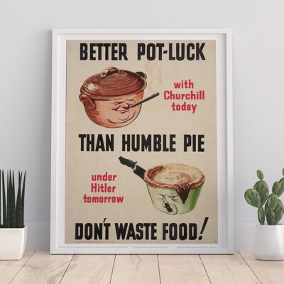 Poster - Don't Waste Food - 11X14” Premium Art Print
