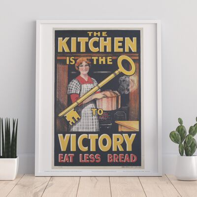 Die Küche ist der Schlüssel zum Sieg – Premium-Kunstdruck, 27,9 x 35,6 cm
