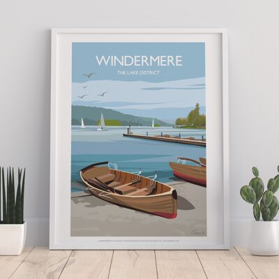 Distrito de los lagos - Windermere - Impresión de arte premium de 11X14"