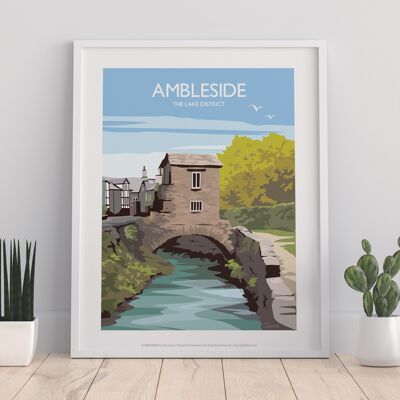 Distrito de los lagos - Ambleside - 11X14" Premium Art Print