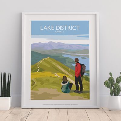 Catbells - Distrito de los Lagos - 11X14" Premium Art Print