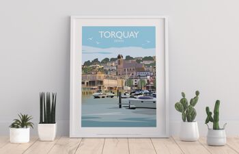Torquay - Devon - Impression d'Art Premium 11X14"