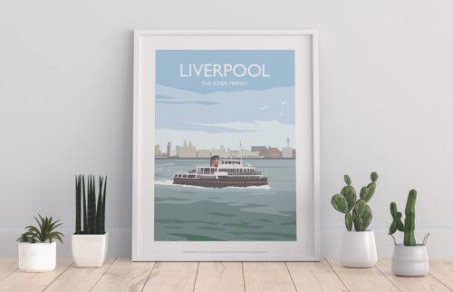 Liverpool - River Mersey - 11X14” Premium Art Print