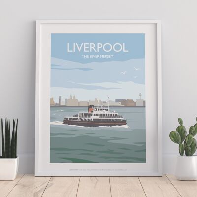 Liverpool - River Mersey - 11 x 14" stampa d'arte premium