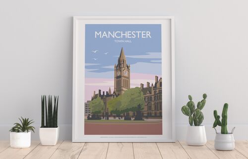 Manchester - Town Hall - 11X14” Premium Art Print