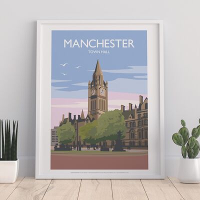 Manchester - Town Hall - 11X14” Premium Art Print