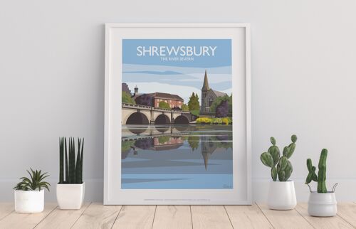 Shrewsbury - The River Severn - 11X14” Premium Art Print