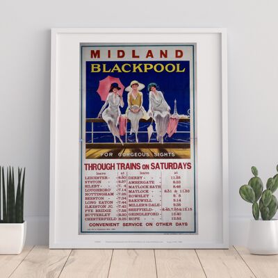 Blackpool - Midlands, drei Damen - Premium-Kunstdruck