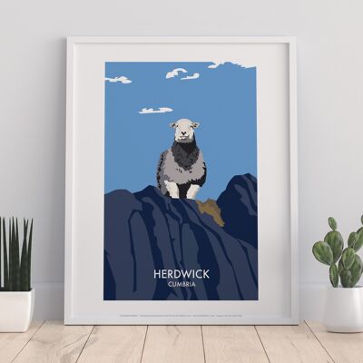 Herdwick - Cumbria - Impresión de arte premium de 11X14"