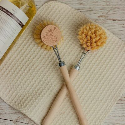 spazzola per piatti in legno