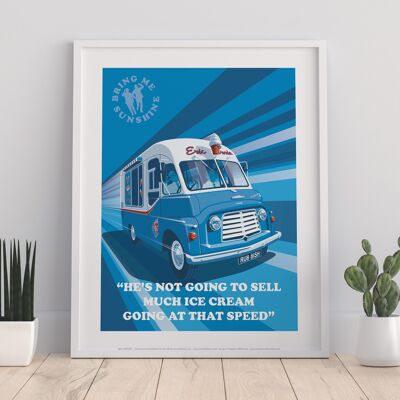 Ice Cream Van By Artist Stephen Millership - Art Print