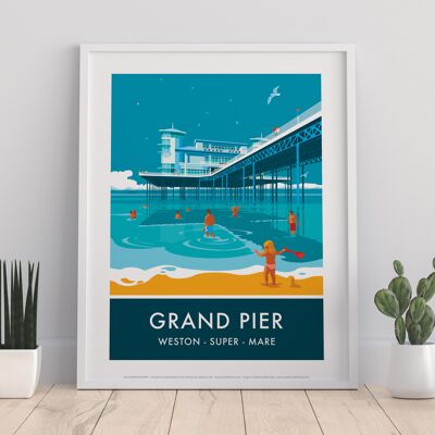 Grand Pier By Artist Stephen Millership - Premium Art Print