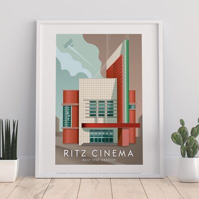 Ritz Cinema, Ilkeston von Künstler Stephen Millership Kunstdruck