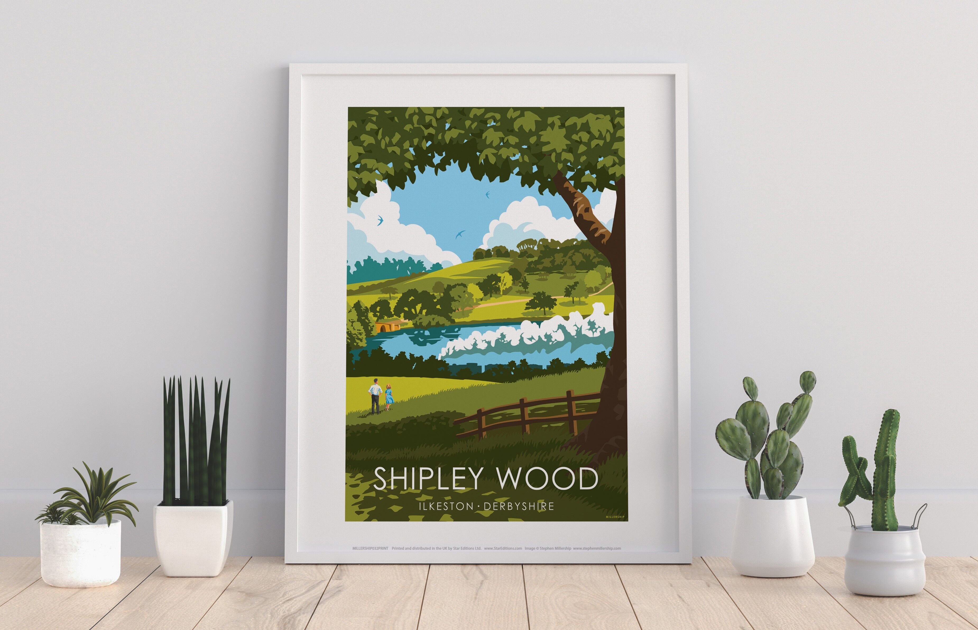 Shipley Wood, Ilkeston von Stephen Millership Kunstdruck