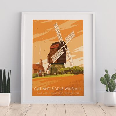Cat And Fiddle Windmill By Stephen Millership Art Print
