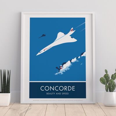 Concorde por el artista Stephen Millership - Impresión de arte premium