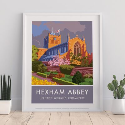 Hexham Abbey von Künstler Stephen Millership - Kunstdruck