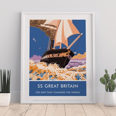 Ss Großbritannien von Künstler Stephen Millership – Kunstdruck
