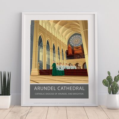 Arundel Cathedral By Artist Stephen Millership - Art Print