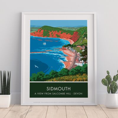 Sidmouth von Salcombe Hill von Stephen Millership Kunstdruck