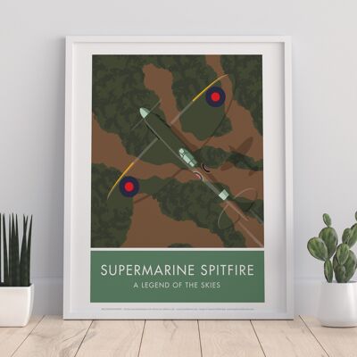 Supermarine Spitfire By Artist Stephen Millership Art Print
