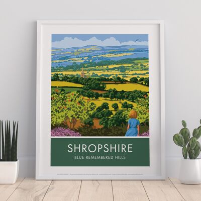 Shropshire Hills By Artist Stephen Millership - Art Print