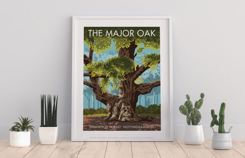 The Major Oak By Artist Stephen Millership - Art Print