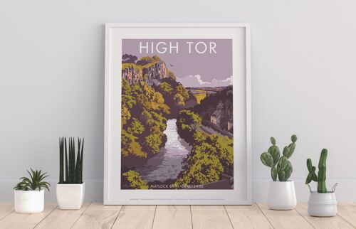 High Tor By Artist Stephen Millership - Premium Art Print