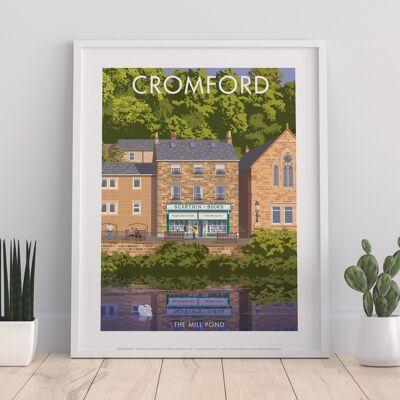 Cromford, The Mill Pond von Stephen Millership Kunstdruck