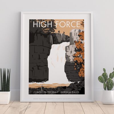 High Force, Durham By Artist Stephen Millership Art Print