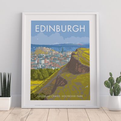 Salisbury Crags, Edinburgh By Stephen Millership Art Print