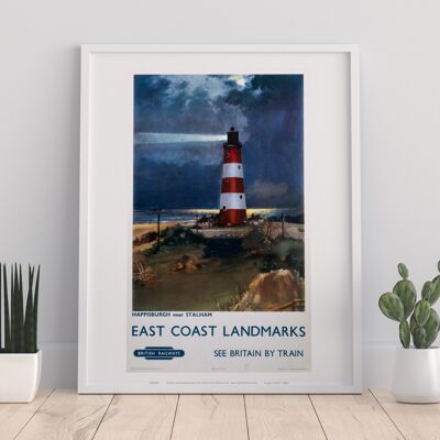 East Coast Landmarks - Happisburgh Lighthouse - Art Print