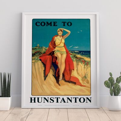 Hunstanton Girl With Red Blanket - 11X14” Premium Art Print