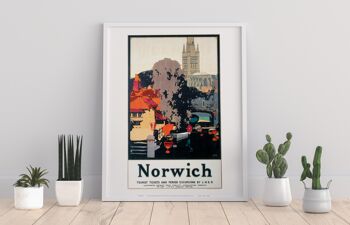 Norwich - Impression artistique de qualité supérieure 11 x 14 po