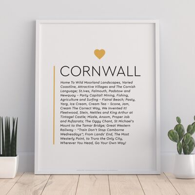 Cornwall – Highlights – Premium-Kunstdruck im Format 11 x 14 Zoll