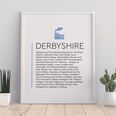 Derbyshire - Aspectos destacados - Impresión de arte premium de 11X14"