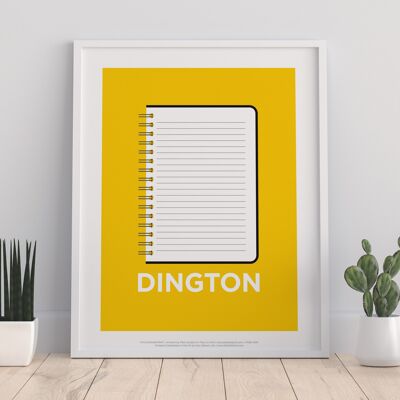 Notizblock – Dington – Premium-Kunstdruck im Format 11 x 14 Zoll