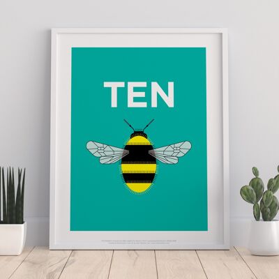 Símbolos Rebus - Bee Ten - 11X14" Premium Art Print