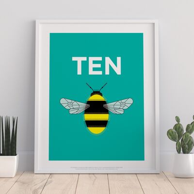 Rebus Symbols - Bee Ten - 11X14” Premium Art Print