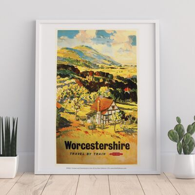 Worcestershire, Travel By Train - 11X14” Premium Art Print