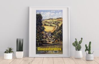 Gloucestershire - Impression d'art haut de gamme 11 x 14 po