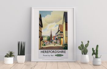 Herefordshire - Impression d'art haut de gamme 11 x 14 po