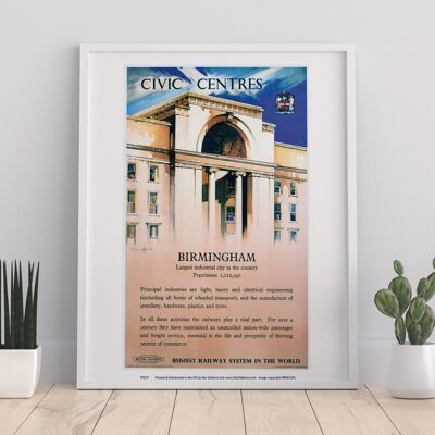 Birmingham, Civic Centres - 11X14” Premium Art Print