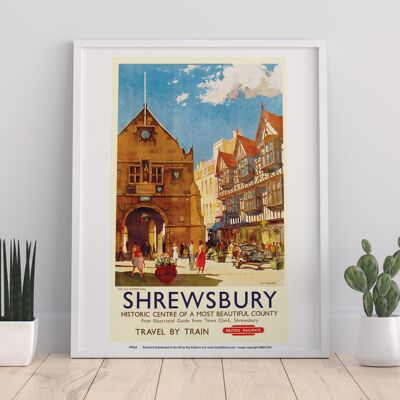 Shrewsbury - Stampa d'arte premium 11 x 14".