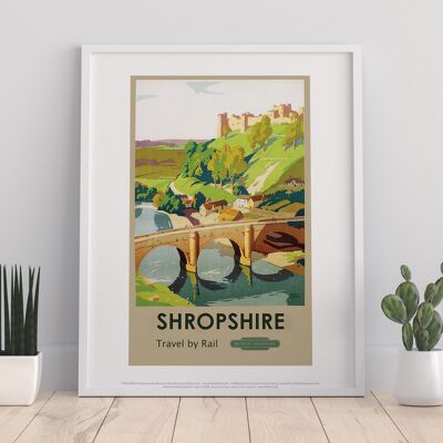 Shropshire - Impression artistique de qualité supérieure 11 x 14 po