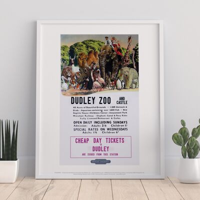 Zoológico de Dudley y zoológico - Impresión de arte premium de 11X14"