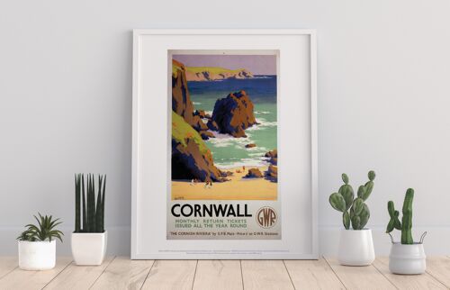 Cornwall - The Cornish Riviera - 11X14” Premium Art Print