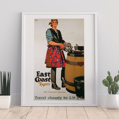 East Coast Types No 2 The Scottish Fisher Lass - Art Print
