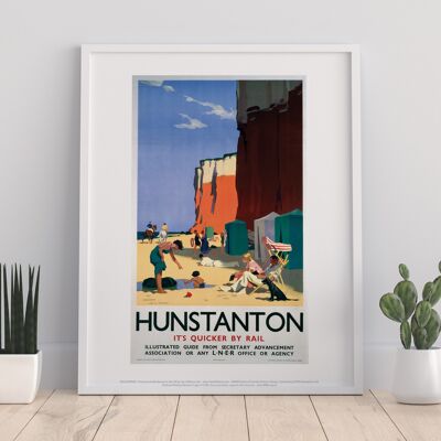 Playa de Hunstanton - Impresión de arte premium de 11X14"