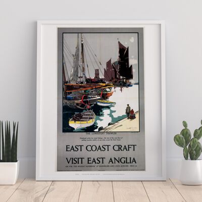 East Coast Craft- East Anglia- Lowestoft Trawler Art Print